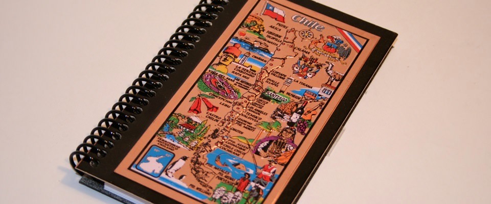 Artesanía en cobre - Libreta típica: Mapa Chile